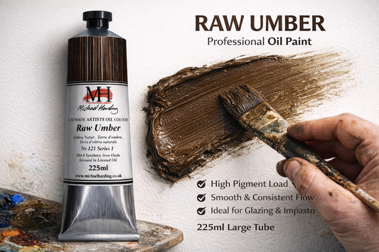 Michael Harding Artist Oil Colors - Raw Umber 225ml Tube