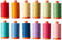 Aurifil Christa Quilts Piece and Quilt Colors Thread Kit 12 Large Spools 50 Weight