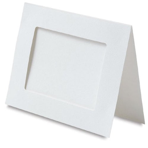 Strathmore Cards & Envelopes 5x6.875 10/Pkg-Black W/Die Cut Window