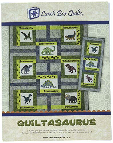 Lunch Box Quilts Quiltasaurus Machine Embroidery CD Pattern