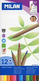 Milan 0722112 – Pack of 12 Colouring Pencils, Lead Large