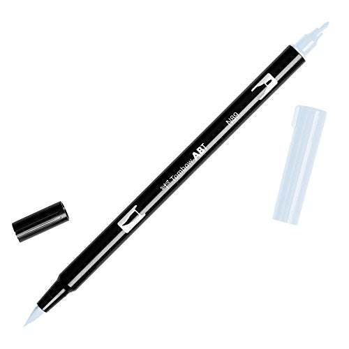 Tombow Dual Brush Pen Art Marker, N89 - Warm Gray 1, 1-Pack