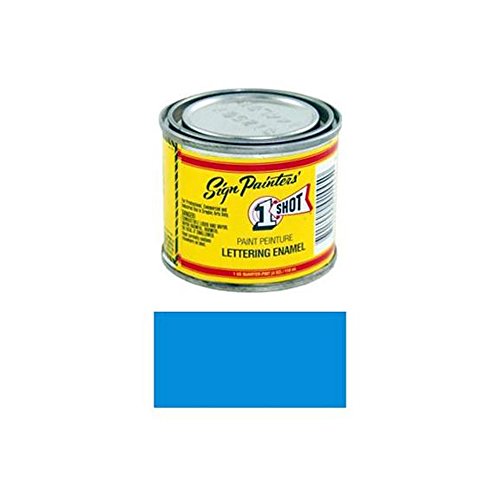 1 Shot Letter Enamel 153L Process Blue 4Oz
