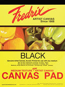 Tara Materials Fredrix 12x16 Black Canvas Pad 10 Sheets, 12 x 16 Inches