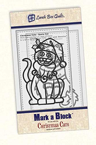 Lunch Box Quilts Christmas Cats Mark a Block Template