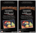 2-Pack - General Pencil 4400-12A General's Pastel Chalk Pencils, 12 colors per pack