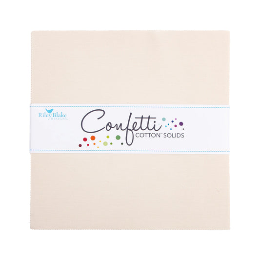 Riley Blake Confetti Cotton Ivory Layer Cake Squares