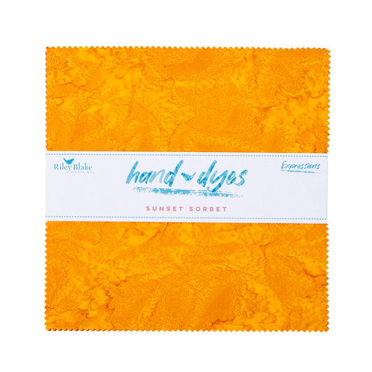 Batiks Hand-Dyed Sunset Sorbet 10in Squares – 42pcs Cotton Bundle