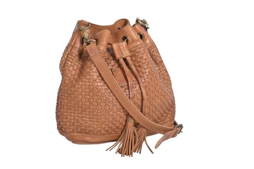 Leather Bucket Bag - Sweetgrass by STS Ranchwear in Tan