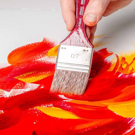 da Vinci Oil & Acrylic Series 5096 Grigio Paint Brush, Flat Mottler Synthetic with Bordeaux Ergonomic Handle, Size 30