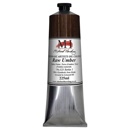 Michael Harding Artist Oil Colors - Raw Umber 225ml Tube - Michael Harding art supplies product photo