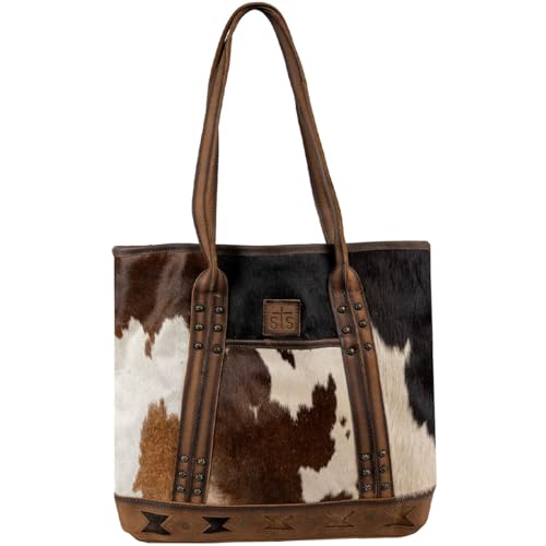 STS Roswell Cowhide Tote (STS-32210) by STS Ranchwear in Brown