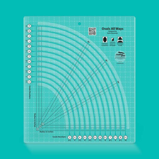 Creative Grids Ovals All Ways Quilting Ruler - CGRKAOVAL