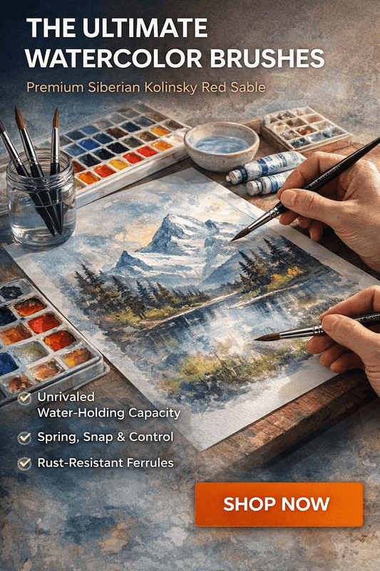 Da Vinci Maestro Kolinsky Red Sable Watercolor Brushes – Set of 4