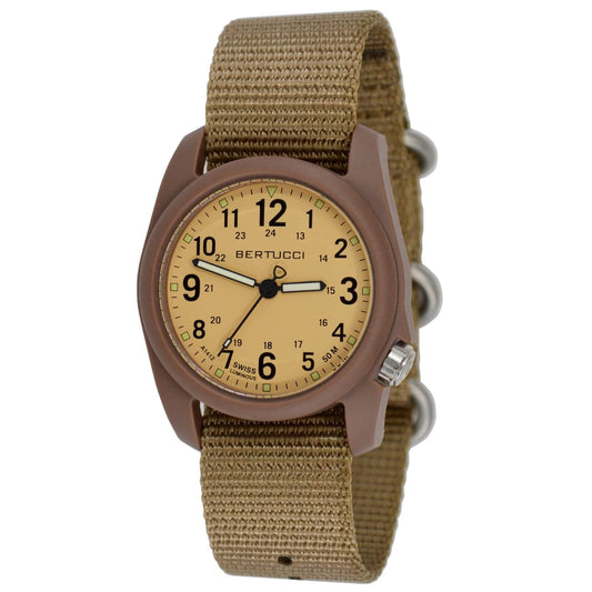 Bertucci DX3® Field™ Patrol Khaki™ Dial w/ Coyote Nylon Band 40mm Watch