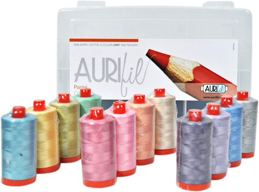Aurifil Home Collection Pastel 12 Large Spools 50wt