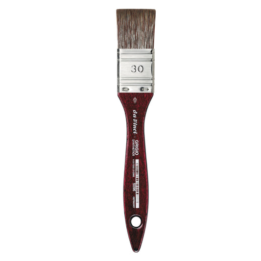 da Vinci Oil & Acrylic Series 5096 Grigio Paint Brush, Flat Mottler Synthetic with Bordeaux Ergonomic Handle, Size 30 - da Vinci art supplies product photo