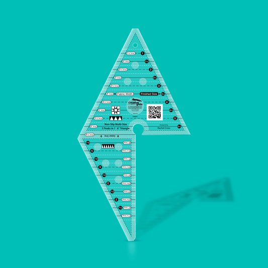 Creative Grids 2 Peaks in 1 Triangle Quilt Ruler - CGR2P1