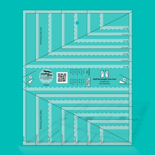 Creative Grids Half Rectangle Trim Tool Quilt Ruler - CGRDH6