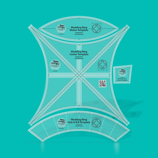 Creative Grids Double Wedding Ring templates Quilt Ruler - CGRDWR