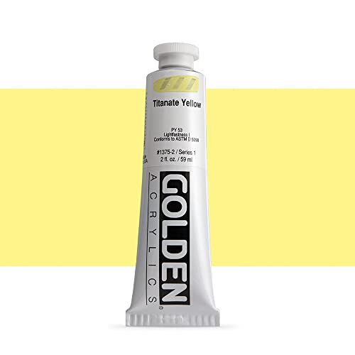 2 Oz Heavy Body Acrylic Color Paints Color: Titanate Yellow