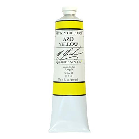 M. Graham Artist Oil Paint Azo Yellow 5oz Tube