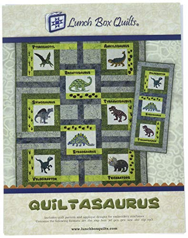 Lunch Box Quilts Quiltasaurus Machine Embroidery CD Pattern