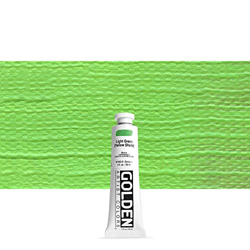 2 Oz Heavy Body Acrylic Color Paints Color: Light Green (Yellow Shade)