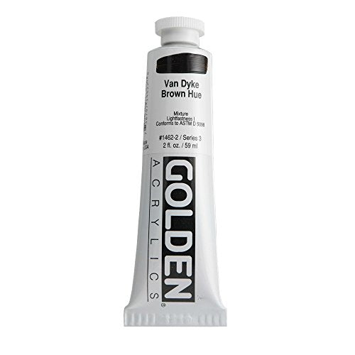 2 Oz Heavy Body Historical Hue Acrylic Paint Color: Vandyke Brown Hue