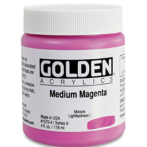 4 Oz Heavy Body Acrylic Color Paints Color: Medium Magenta