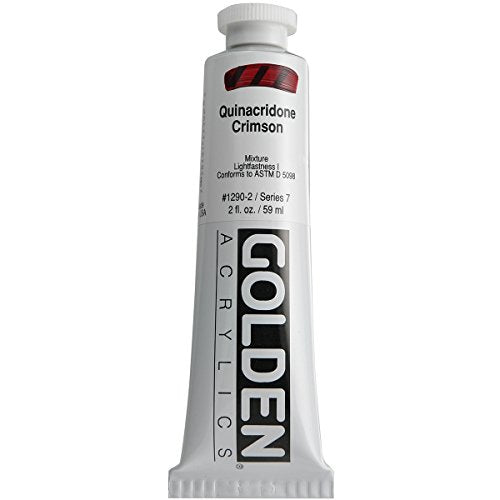 2 Oz Heavy Body Acrylic Color Paints Color: Quinacridone Crimson