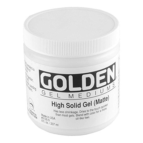 Golden Acryl Med 8 Oz High Solid Gel Matte