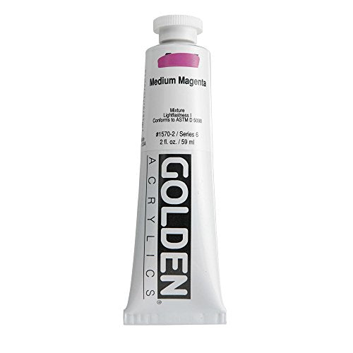 2 Oz Heavy Body Acrylic Color Paints Color: Medium Magenta