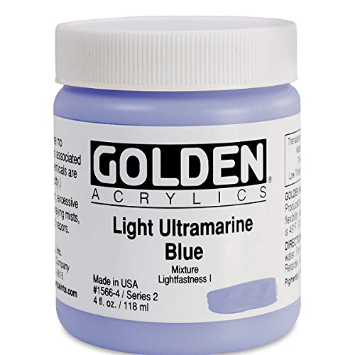 4 Oz Heavy Body Acrylic Color Paints Color: Light Ultramarine Blue