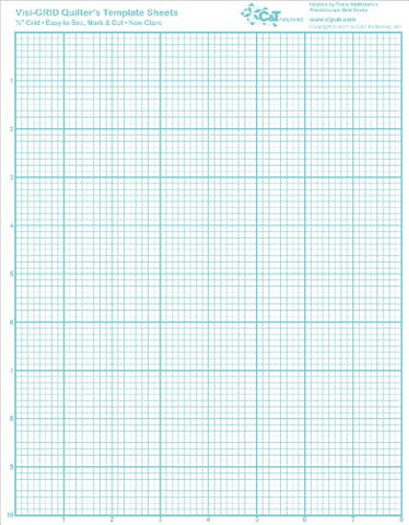 Visi-Grid Quilter'S Template Sheets-8-1/2x11 4/Pkg