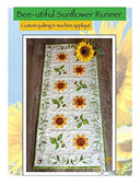 Bee-Utiful Sunflower Runner Machine Embroidery Pattern by Amelie Scott Designs