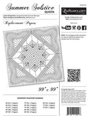 Quiltworx - Judy Niemeyer Quilting Summer Solstice Queen Replacement Papers Pattern, None