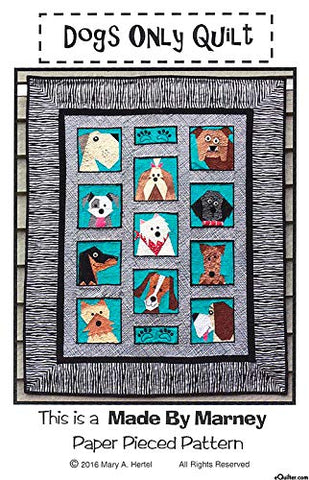 Made by Marney Paper Pieced Quilt Pattern - Dogs Only (42